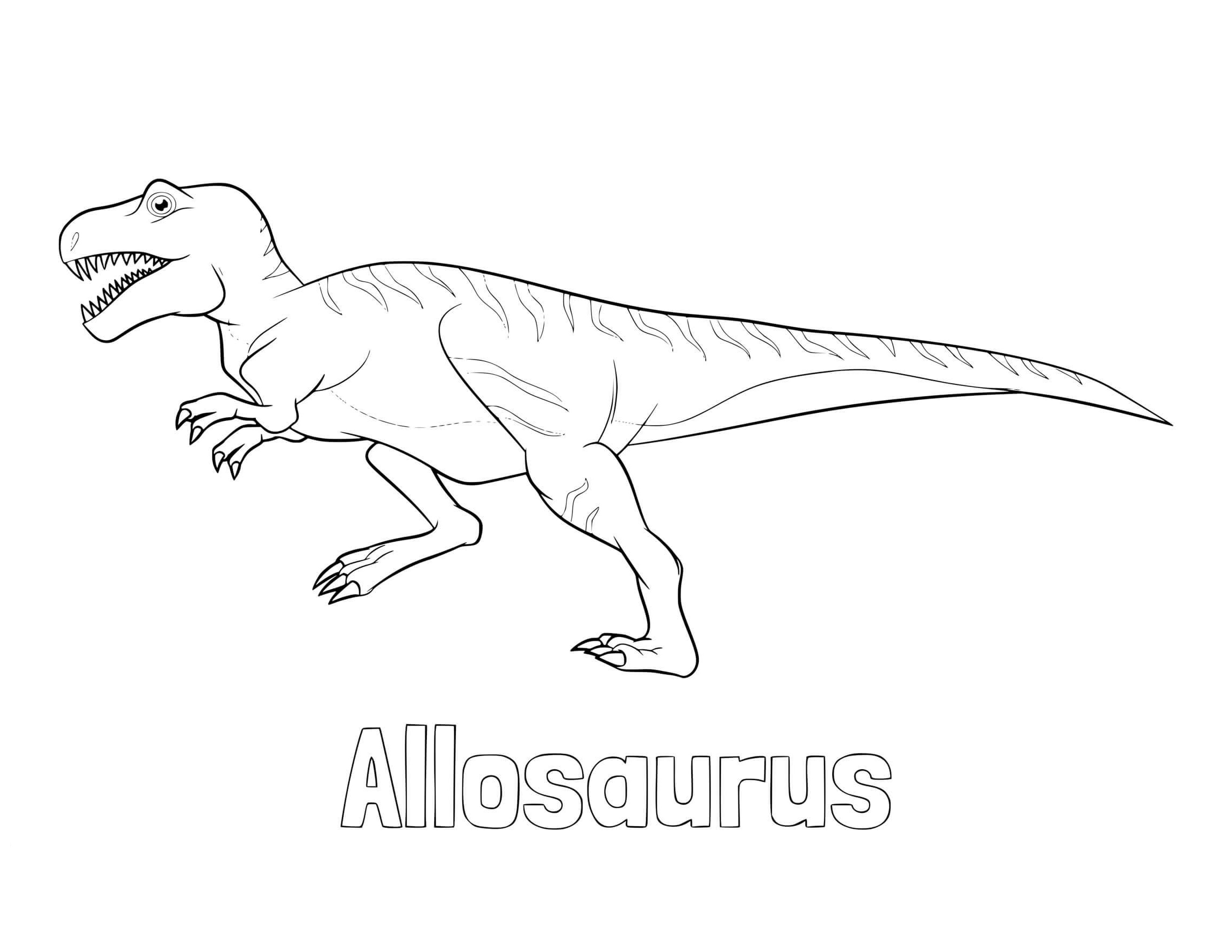 allosaurus coloring pages to print