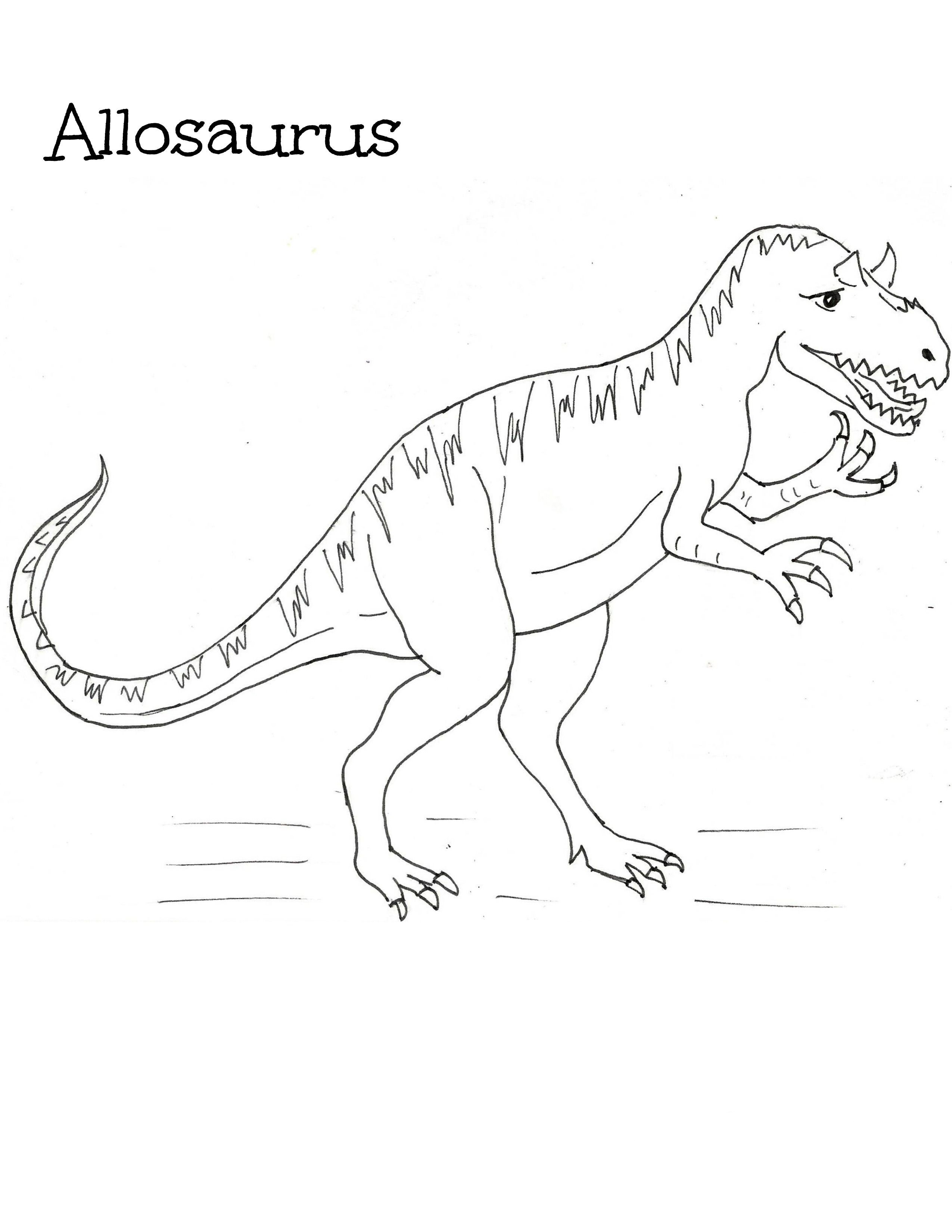 allosaurus coloring pages