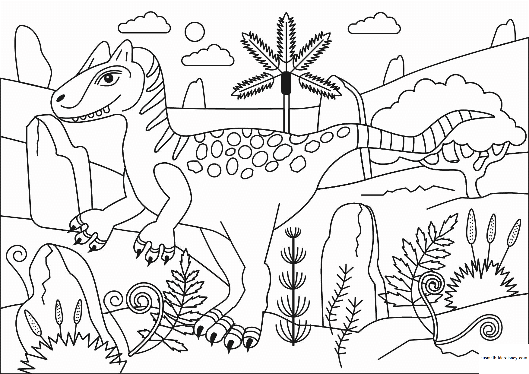 allosaurus coloring sheet