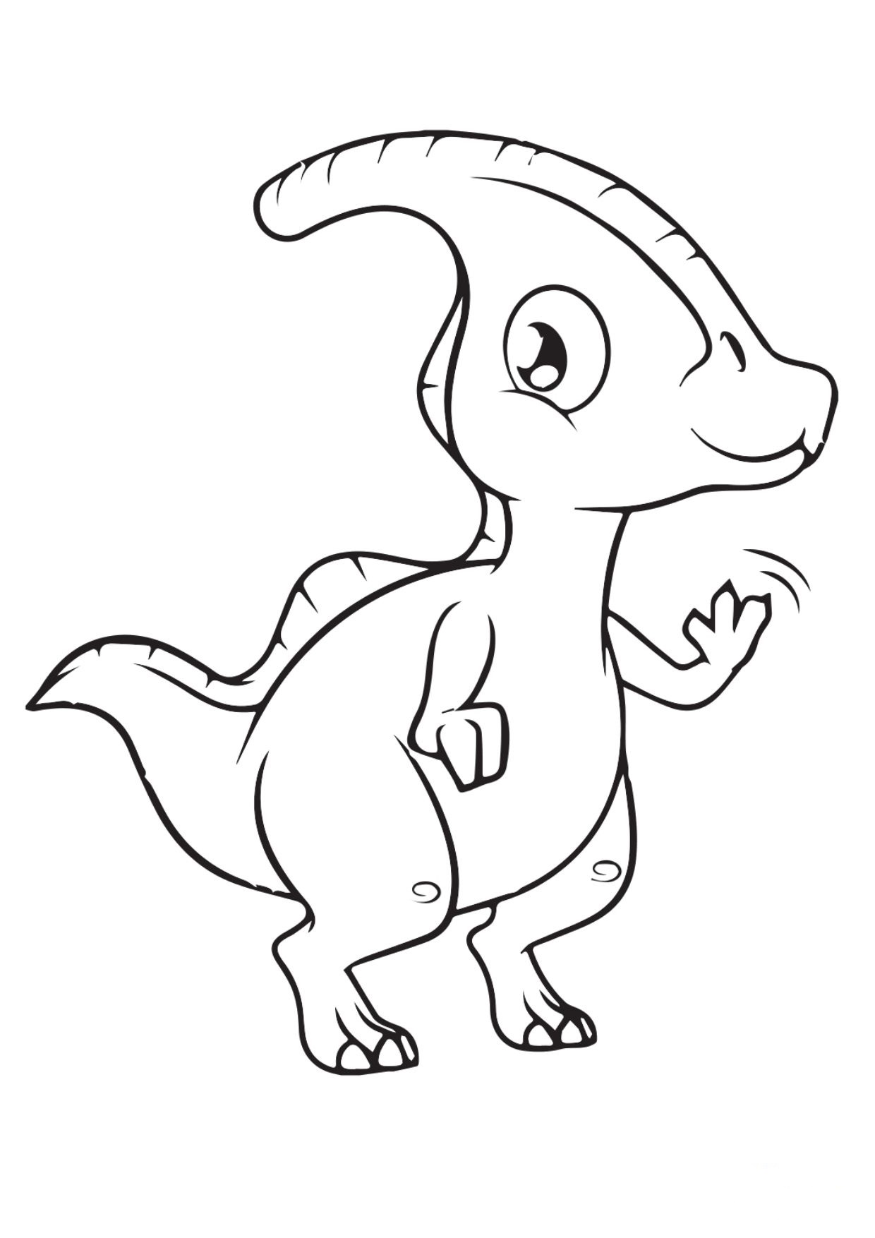 baby parasaurolophus coloring pages