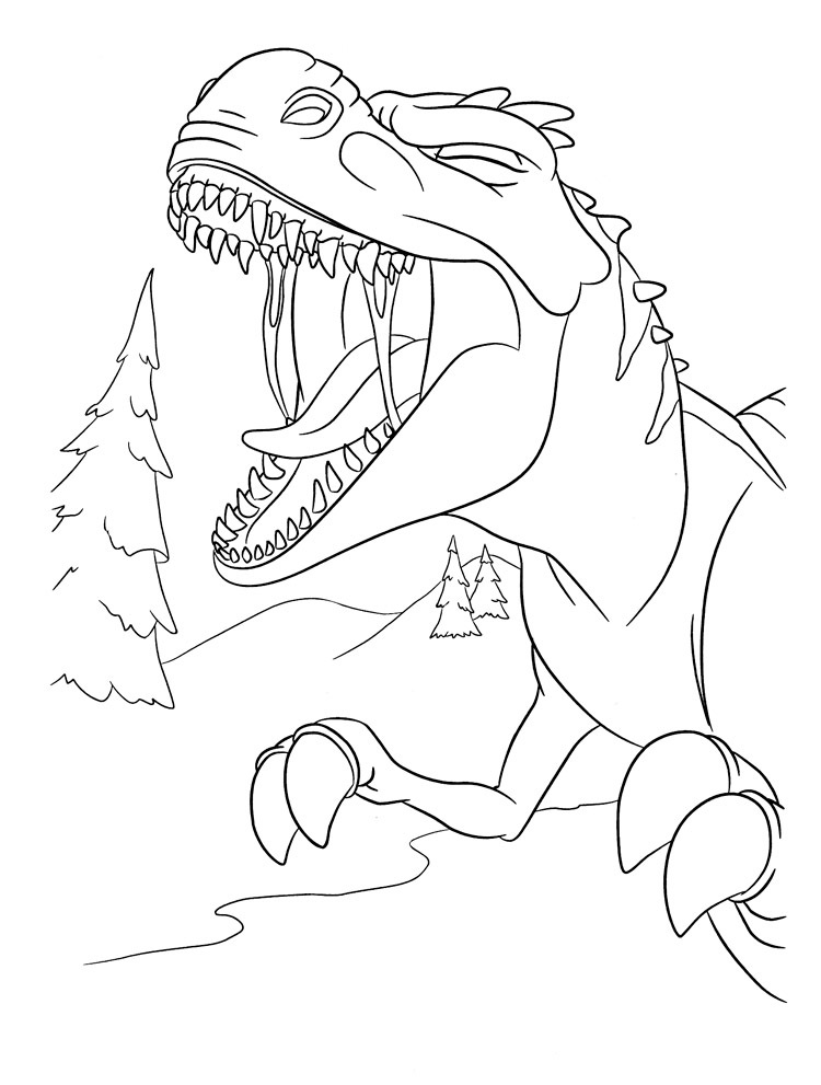 cartoon tarbosaurus coloring pages