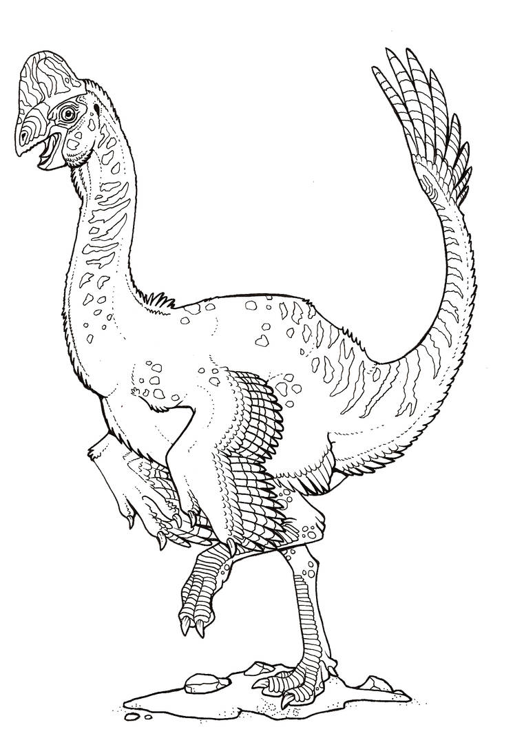 dinosaur oviraptor coloring pages