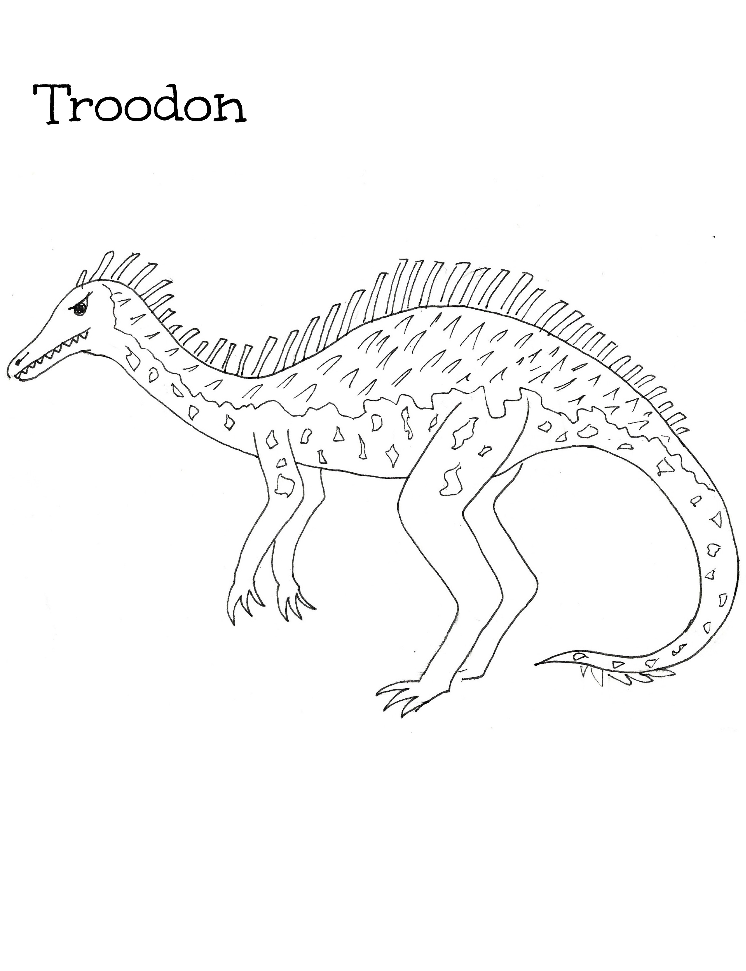 dinosaur troodon coloring pages