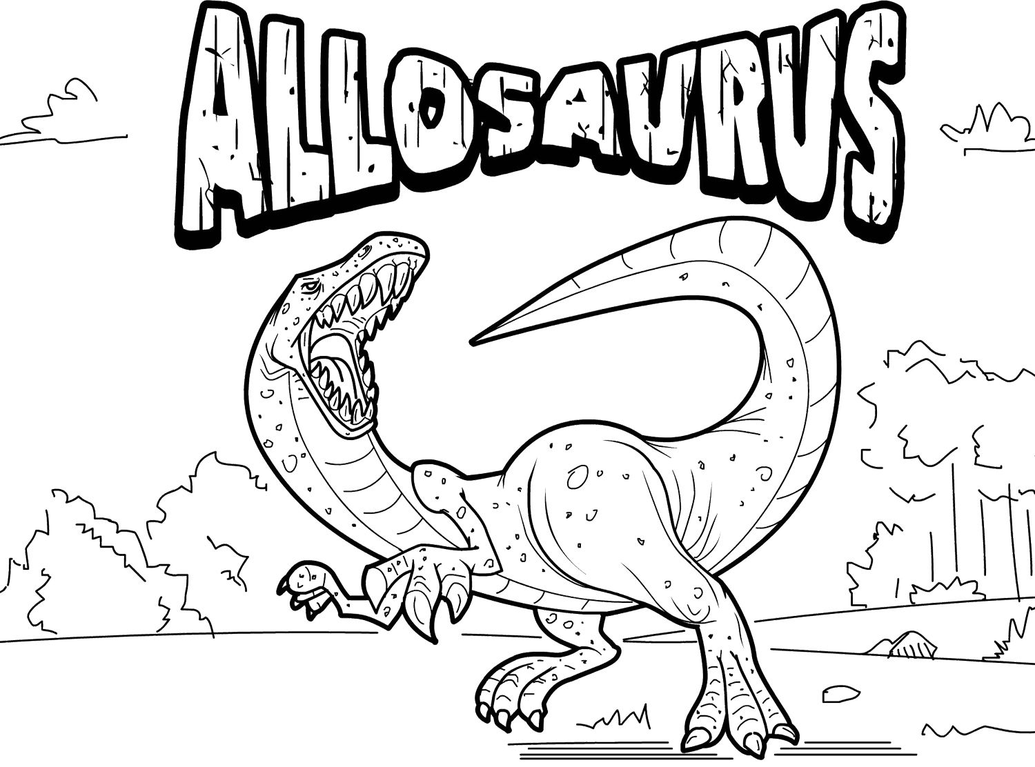 free allosaurus coloring pages