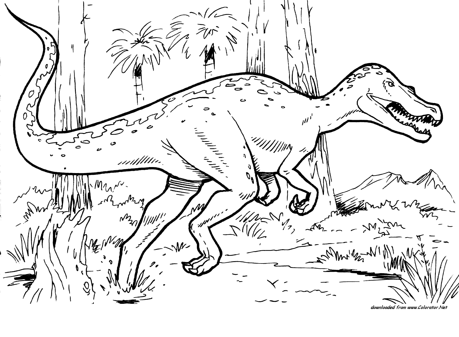 free baryonyx coloring pages