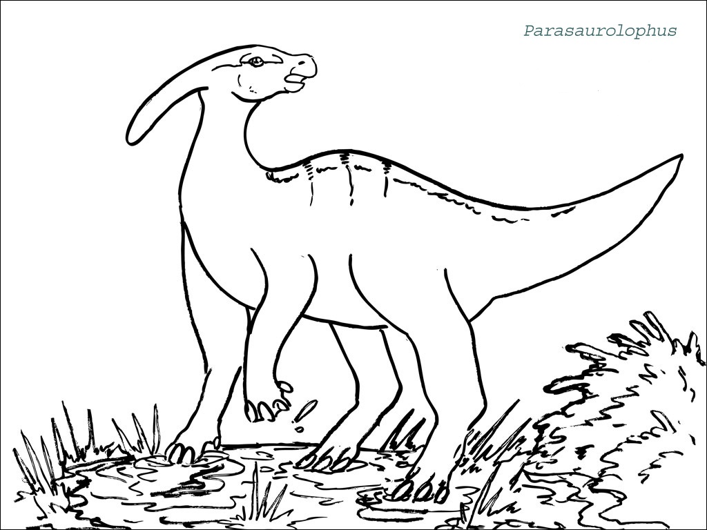 free printable parasaurolophus coloring pages