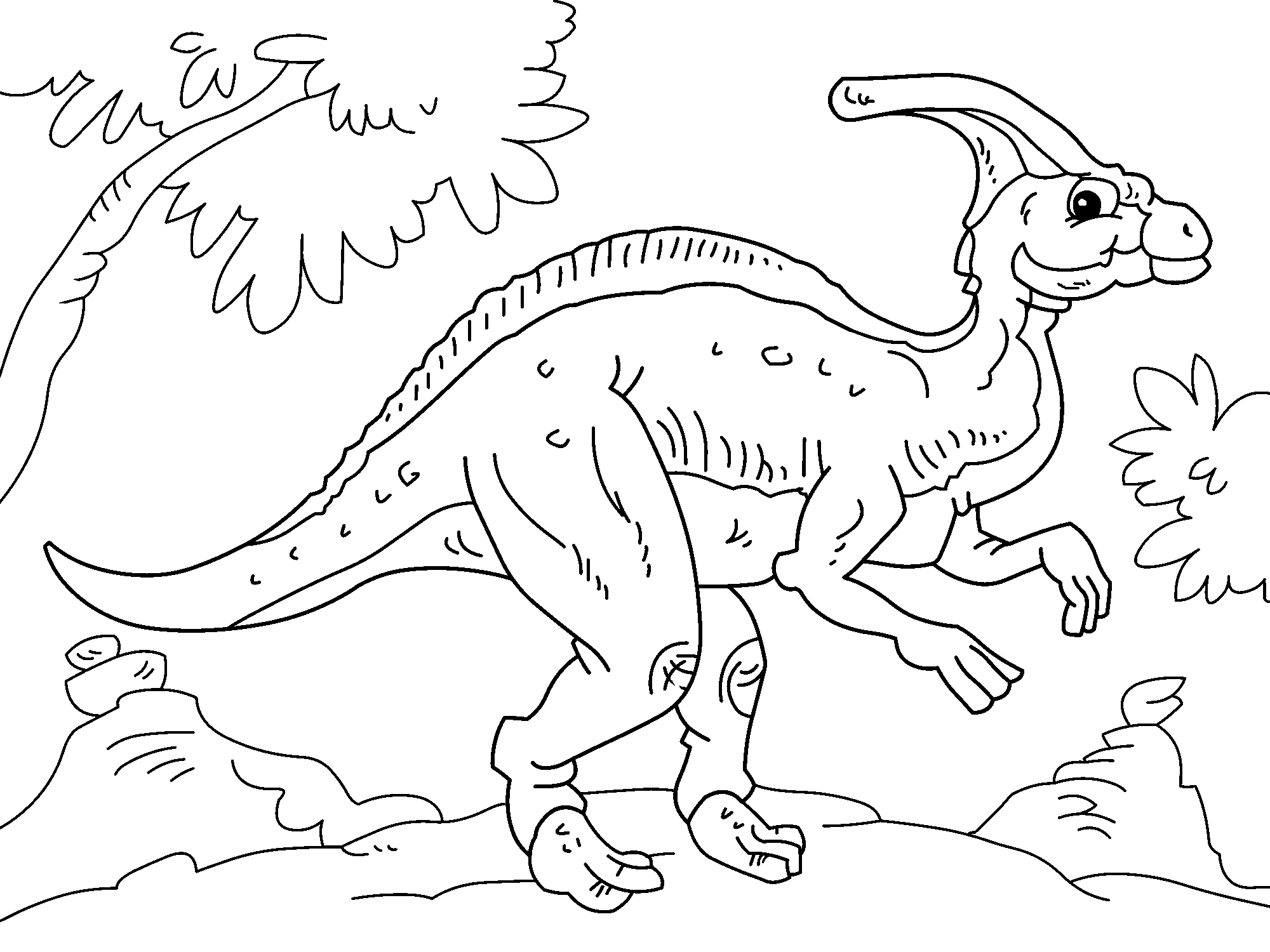 parasaurolophus coloring pages for kids
