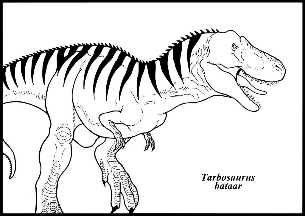 printable tarbosaurus coloring pages