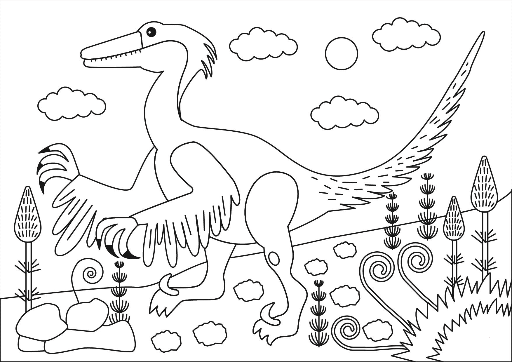 printable troodon coloring pages