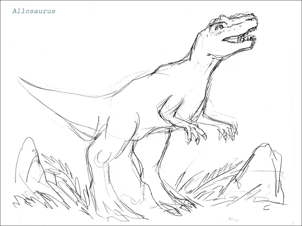 printble allosaurus coloring pages