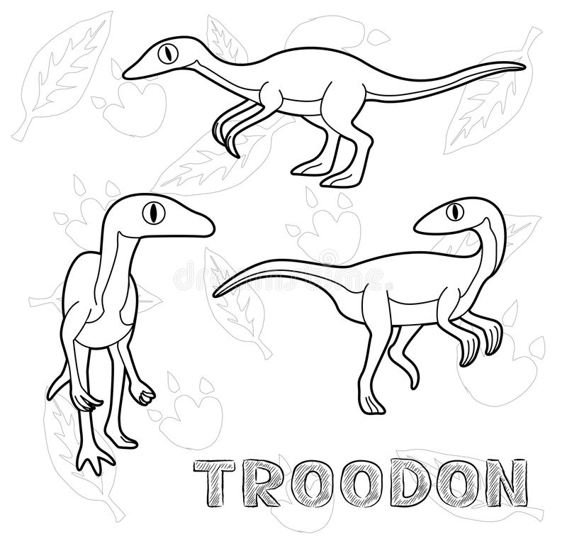 troodon coloring pages for kids