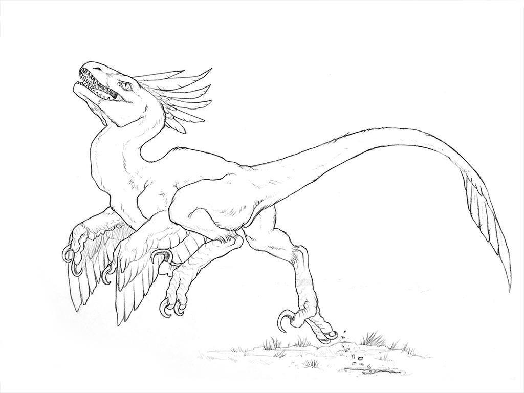 utahraptor coloring pages to print
