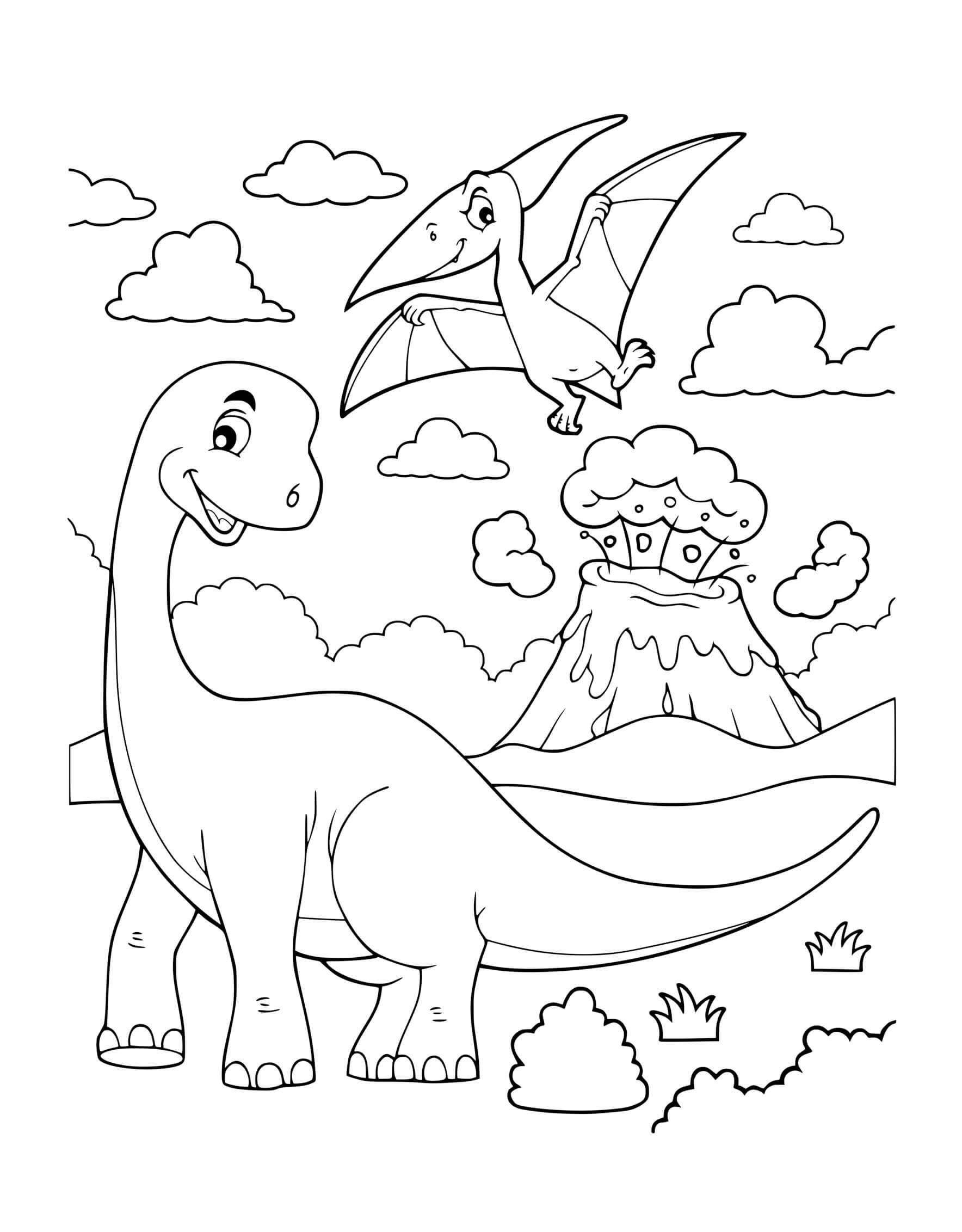 baby brachiosaurus coloring page