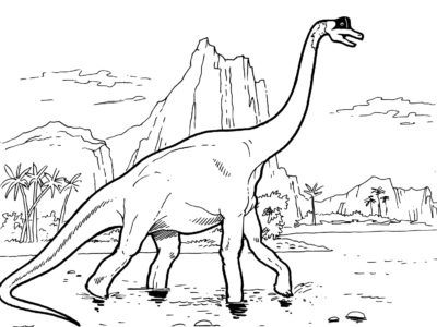 brachiosaurus coloring page printable