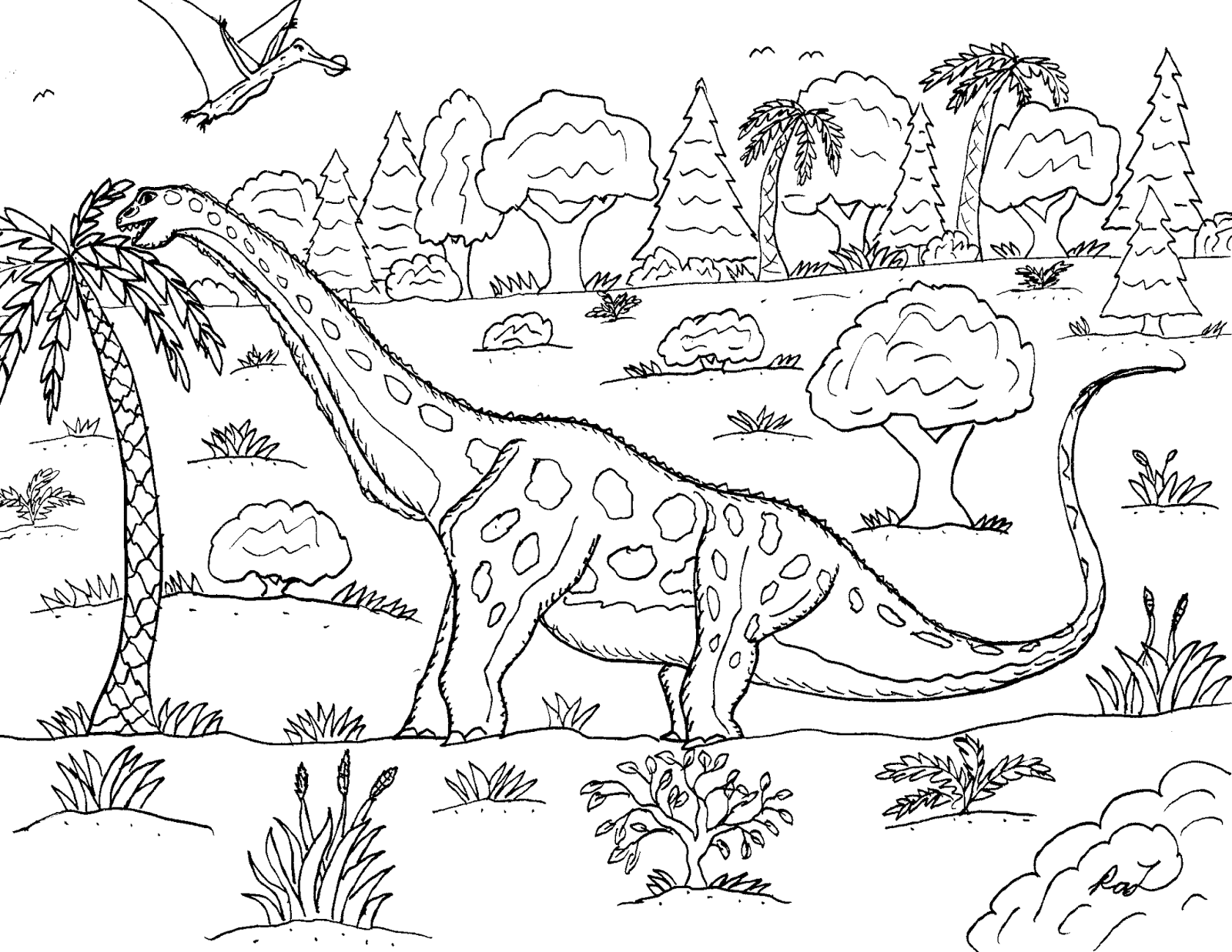 brachiosaurus coloring pages for adults