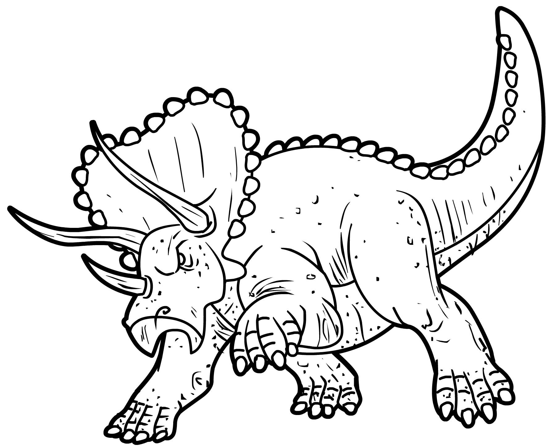 cartoon triceratops coloring pages