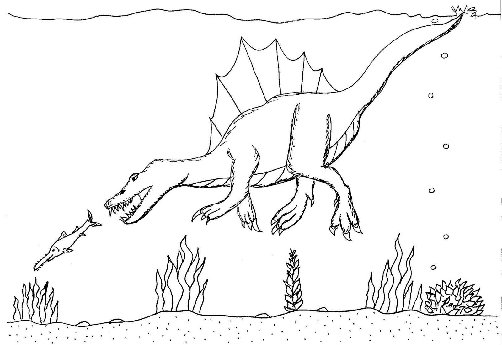 spinosaurus dinosaur coloring pages