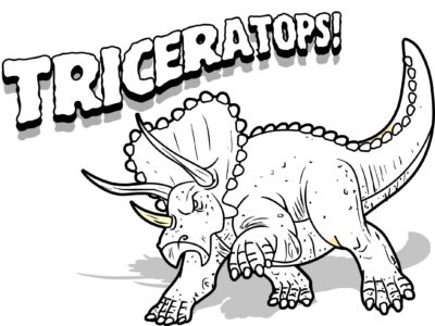 triceratops coloring page printable
