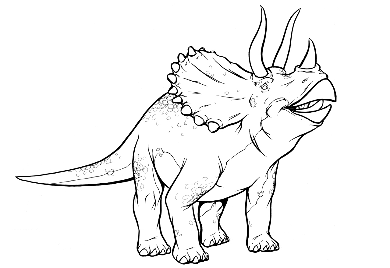 triceratops coloring pages free