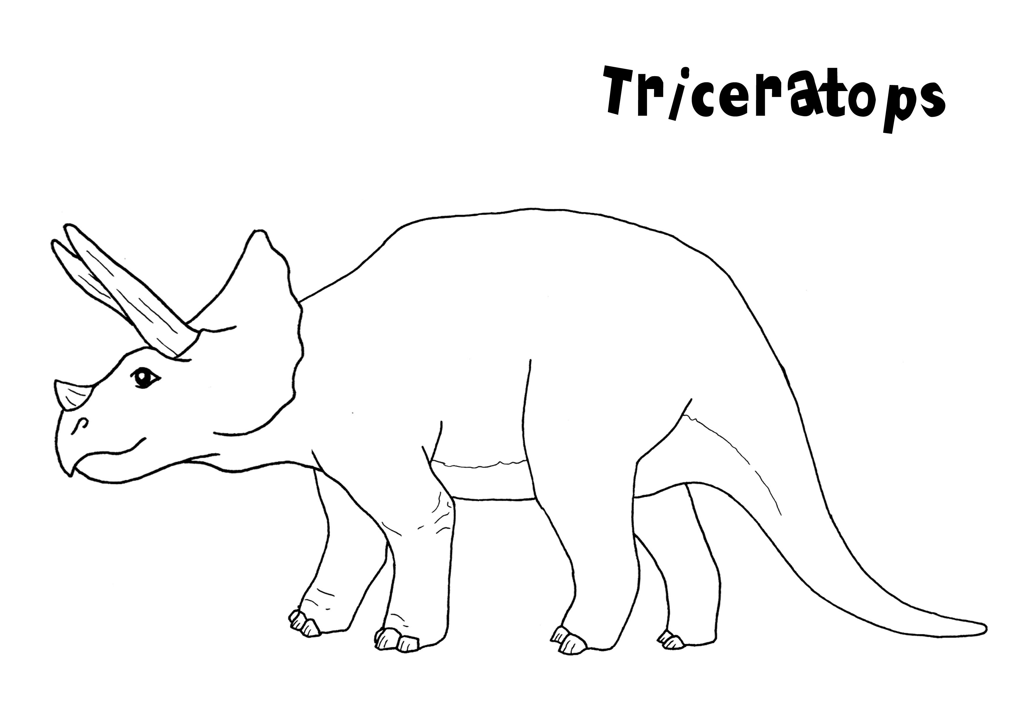 triceratops coloring picture