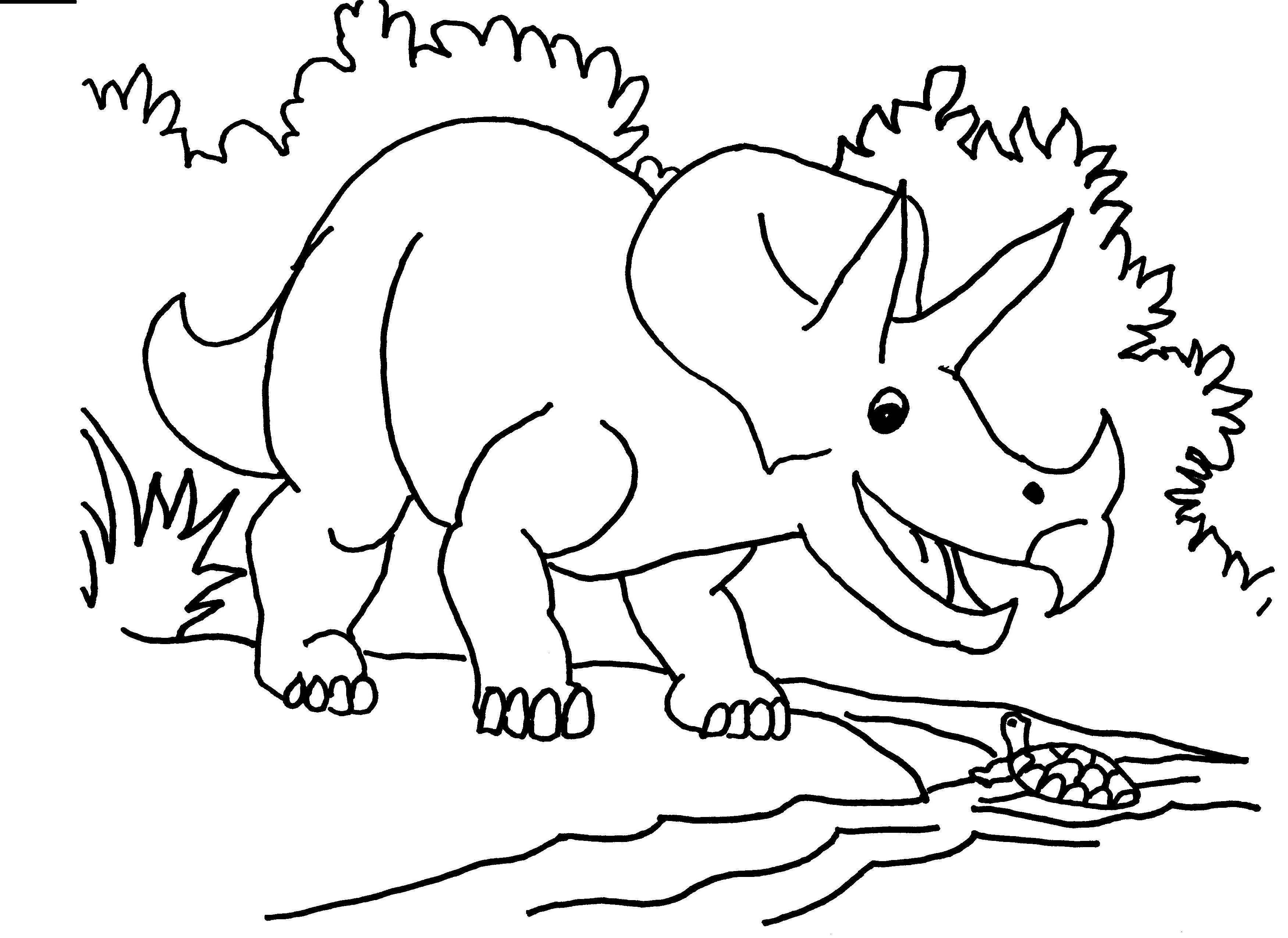 triceratops dinosaur coloring pages
