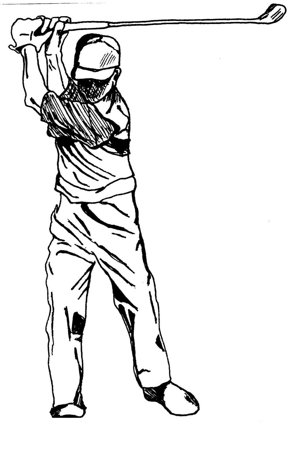 adult golf coloring pages