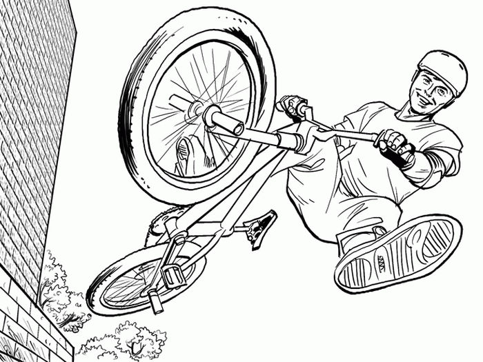 bmx printable coloring pages