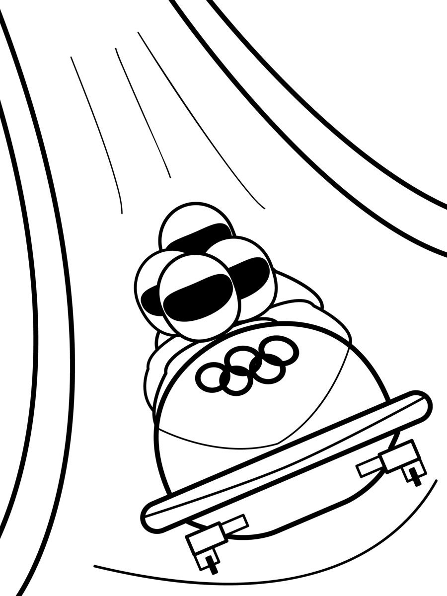 bobsleigh coloring pages