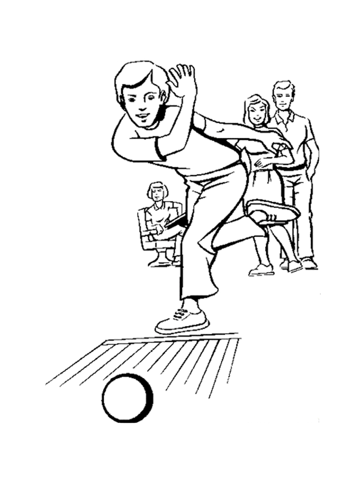 bowling alley coloring pages