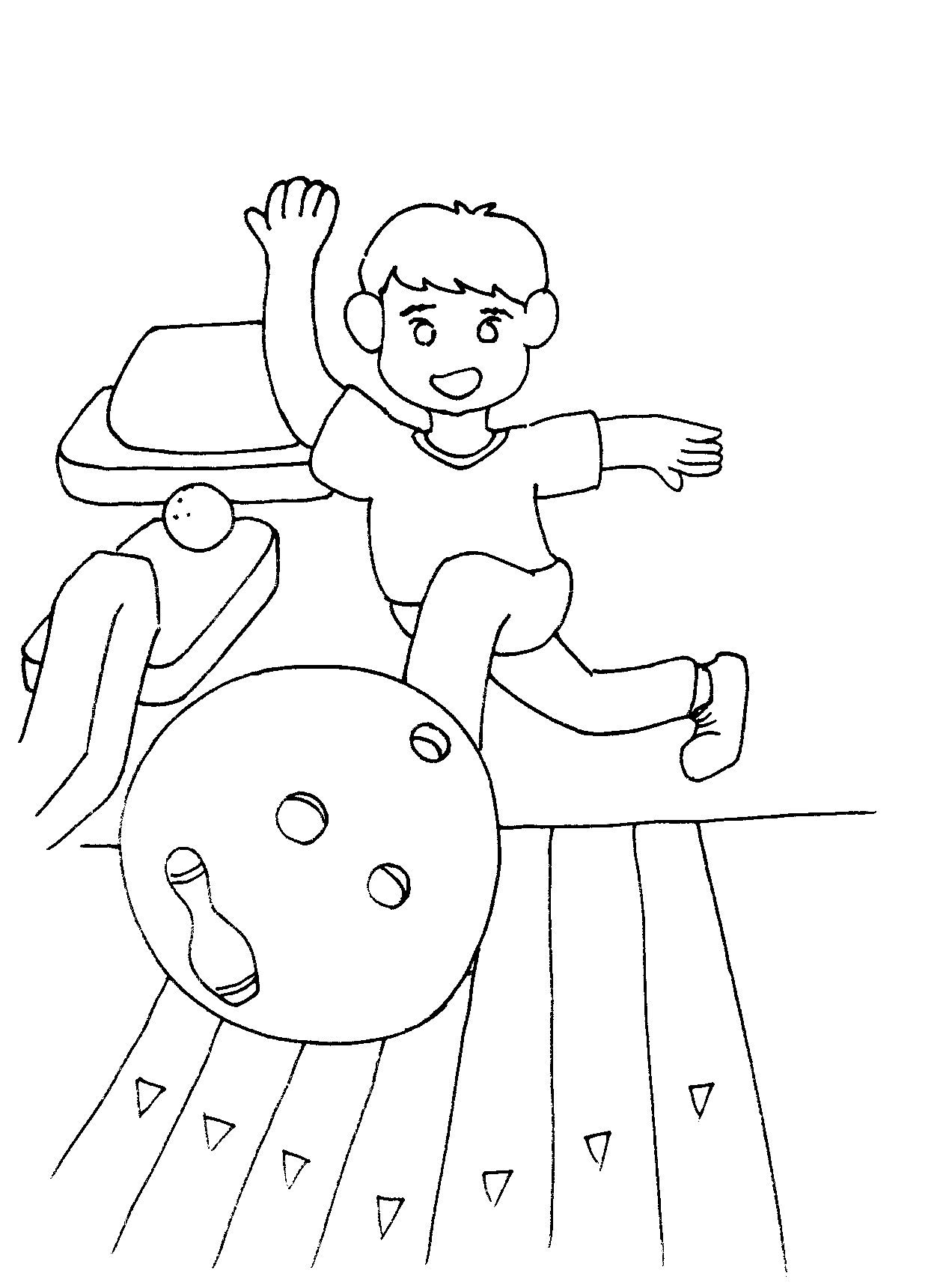 bowling coloring pages free