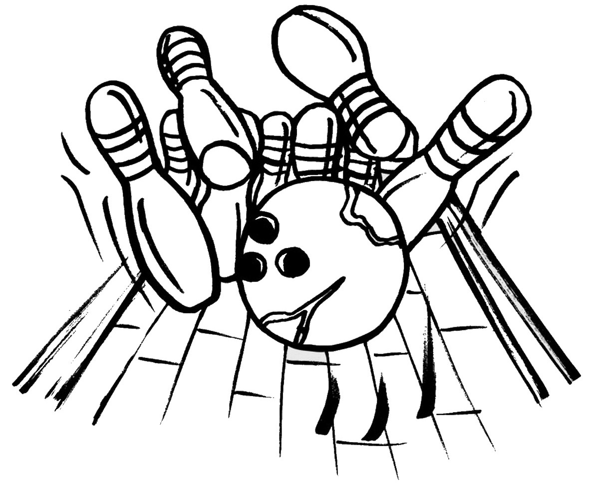 bowling coloring pages ideas