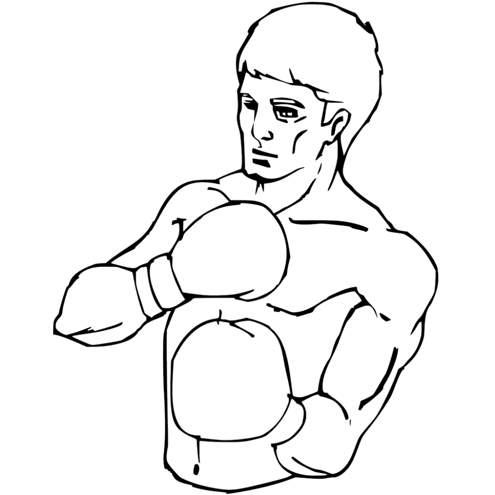 boxing coloring pages