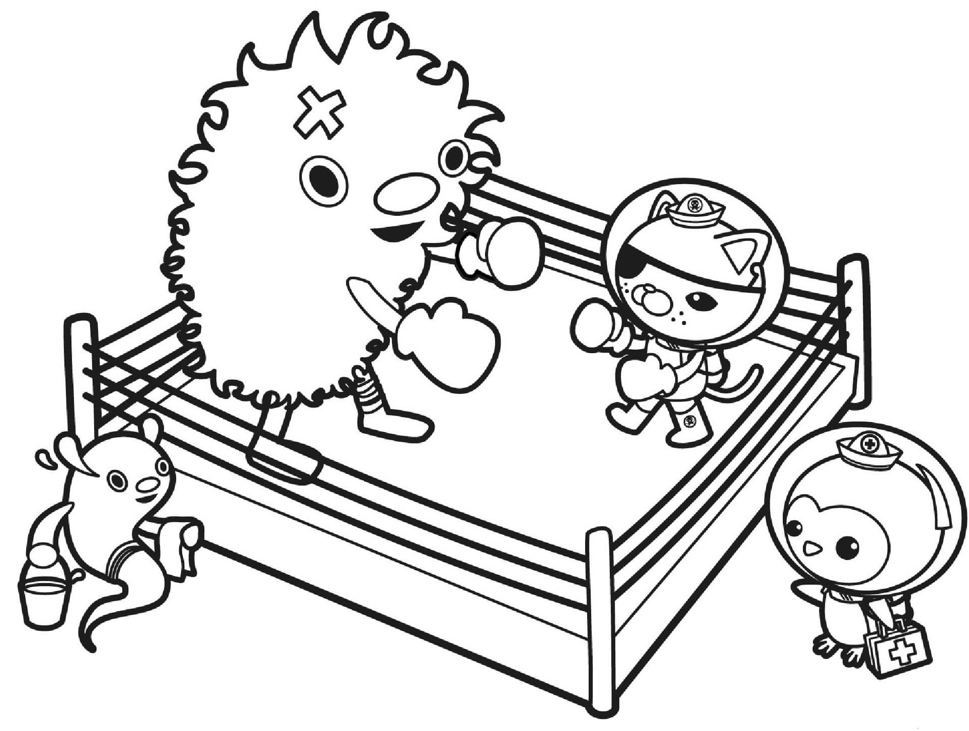 boxing ring coloring pages