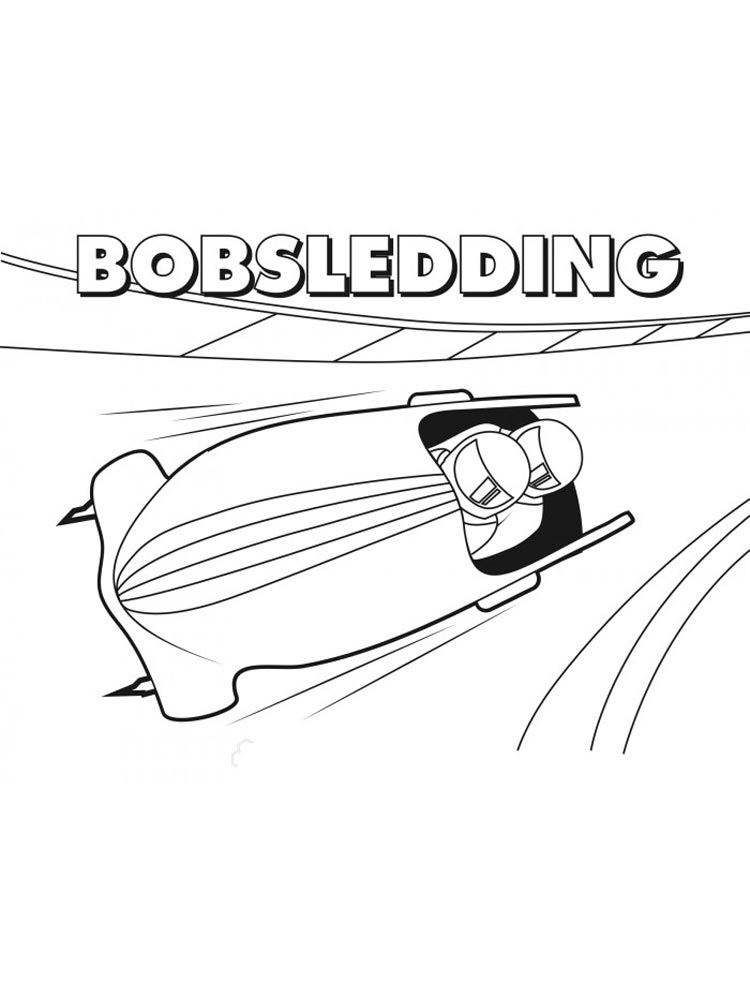 coloring pages bobsleigh