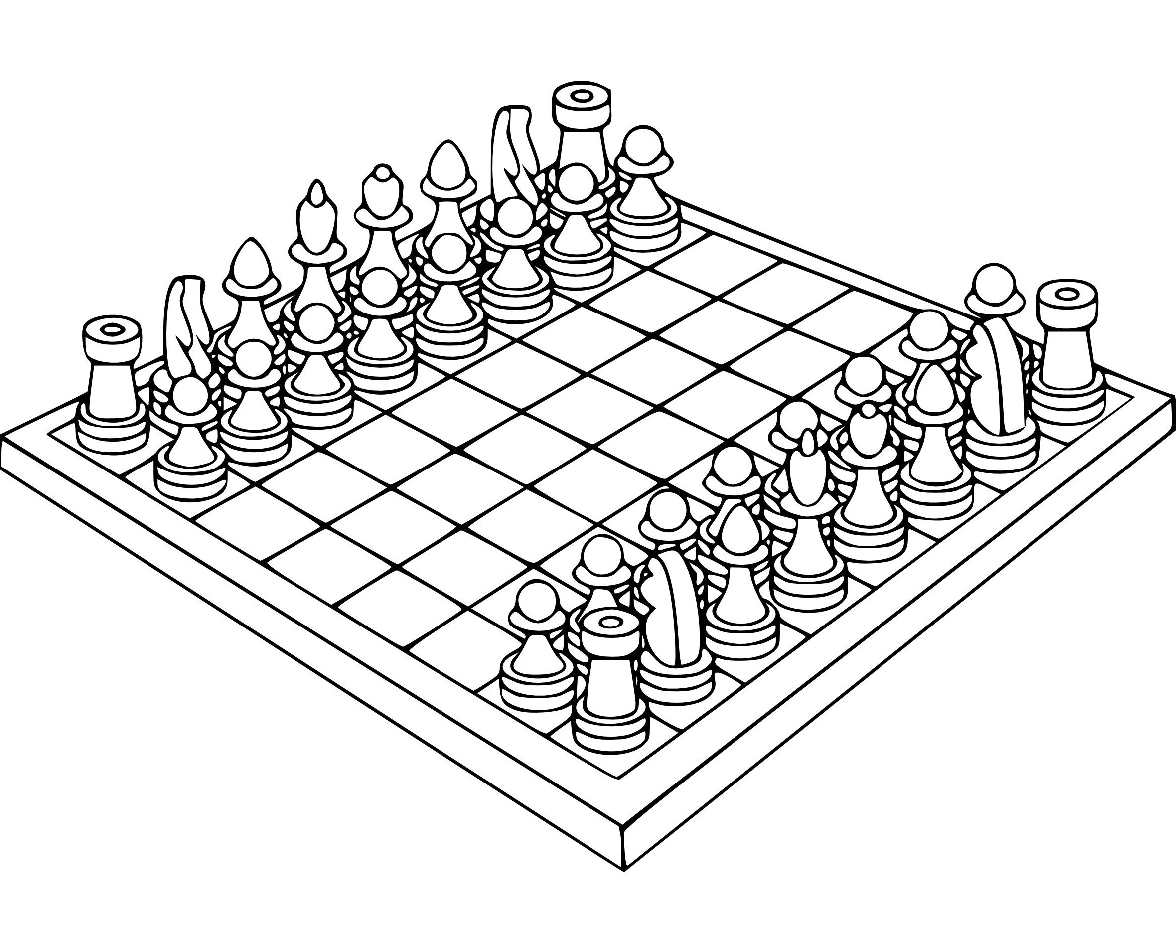coloring pages chess board