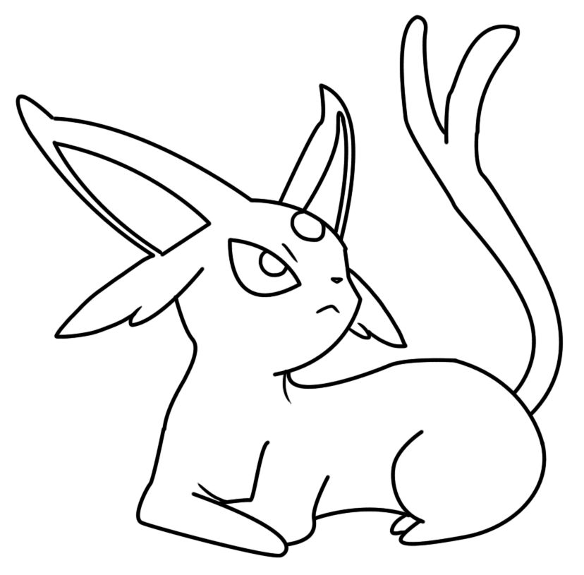 espeon coloring pages
