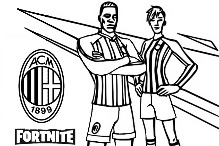 fortnite ac milan coloring pages
