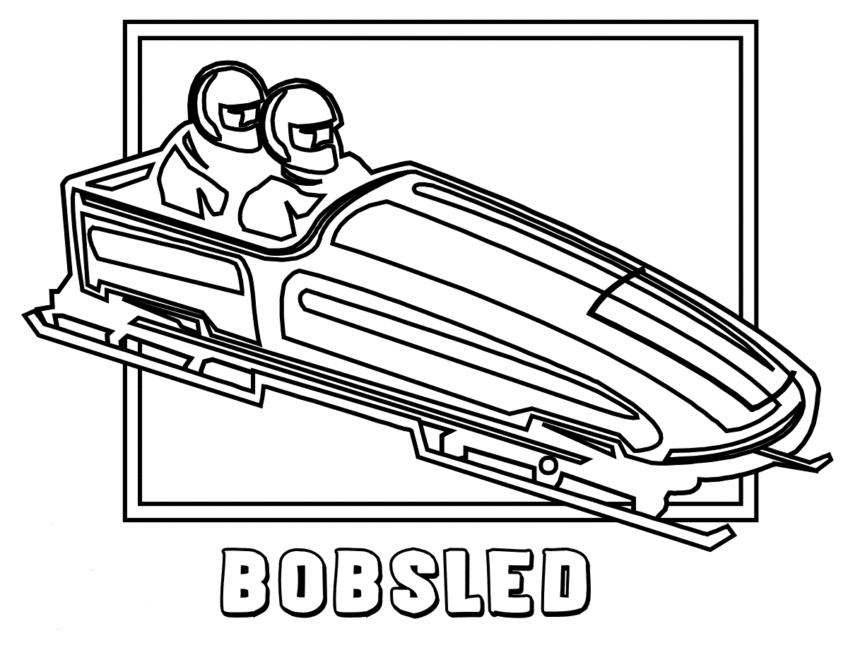 free bobsleigh coloring pages