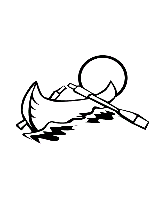 free canoeing coloring pages