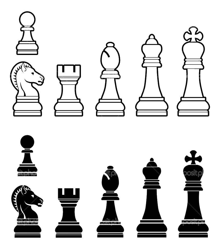 free chess coloring pages