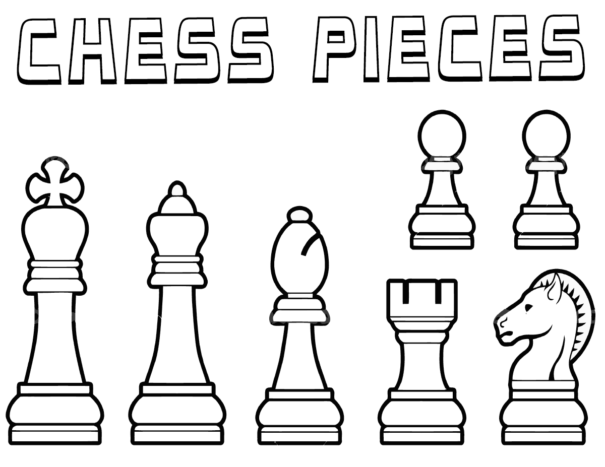 free chess pieces coloring pages