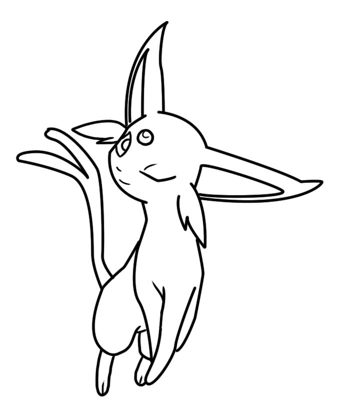 free espeon coloring pages