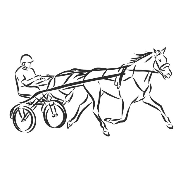 free harness racing coloring pages