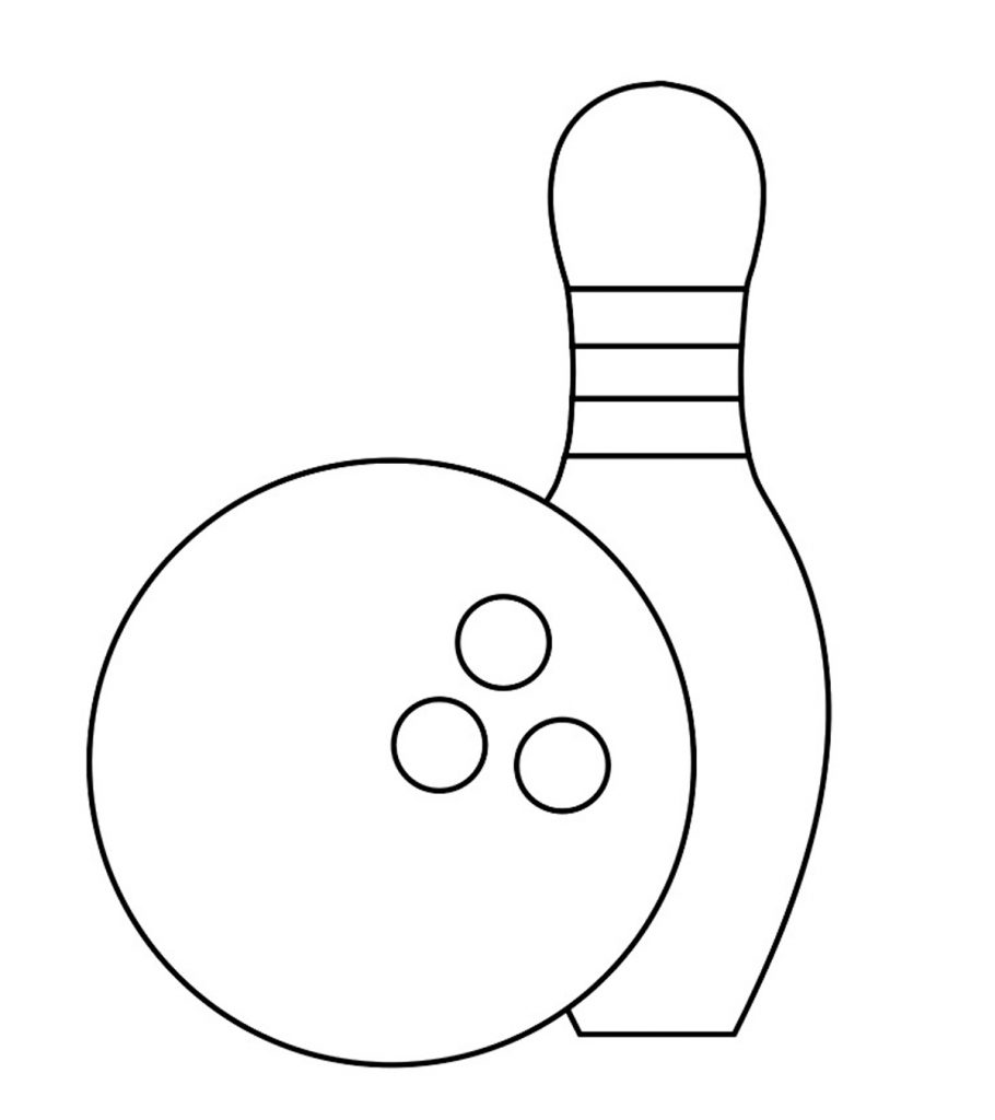 free printable bowling coloring pages