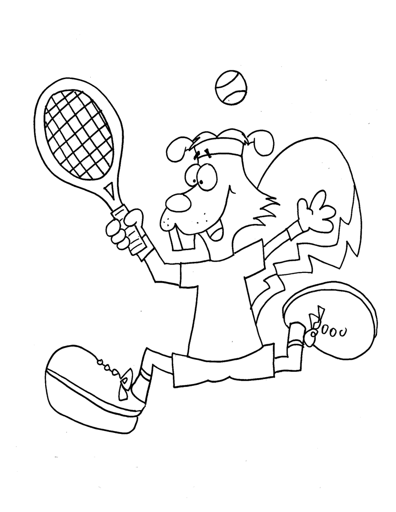 free tennis coloring pages
