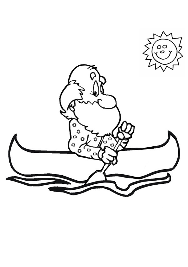 fun canoeing coloring pages