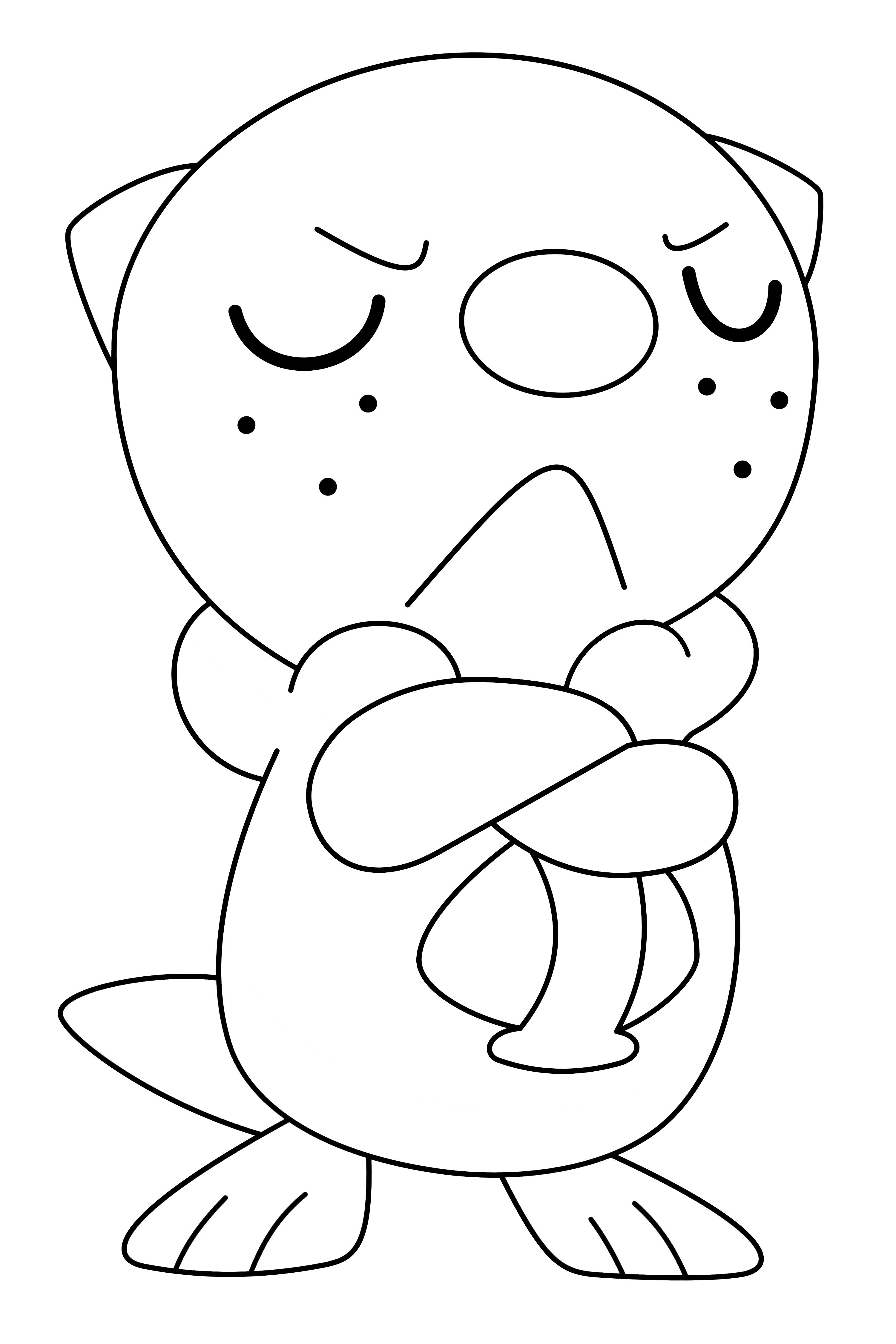 funny oshawott coloring pages