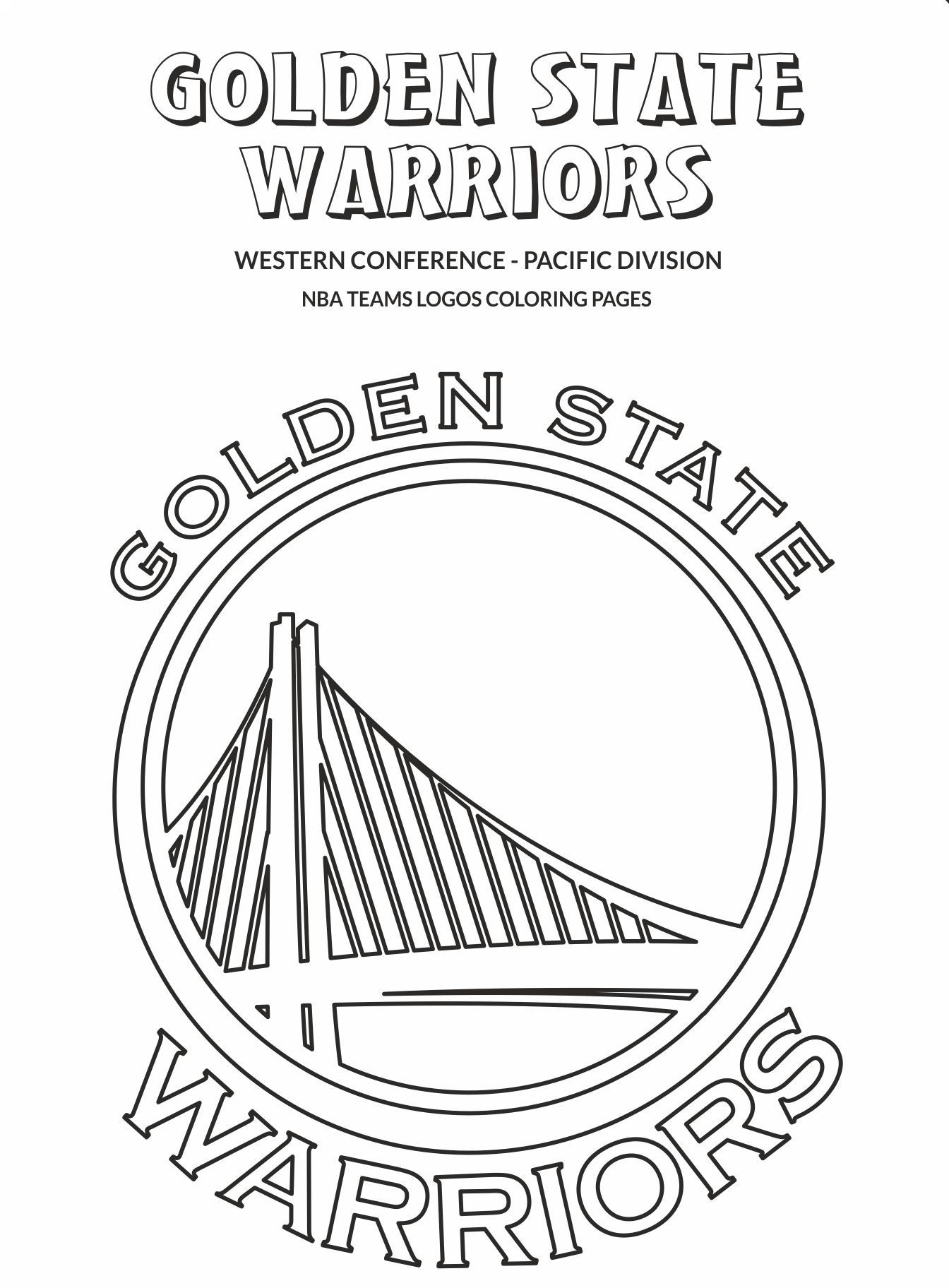 golden state warrior coloring pages printable