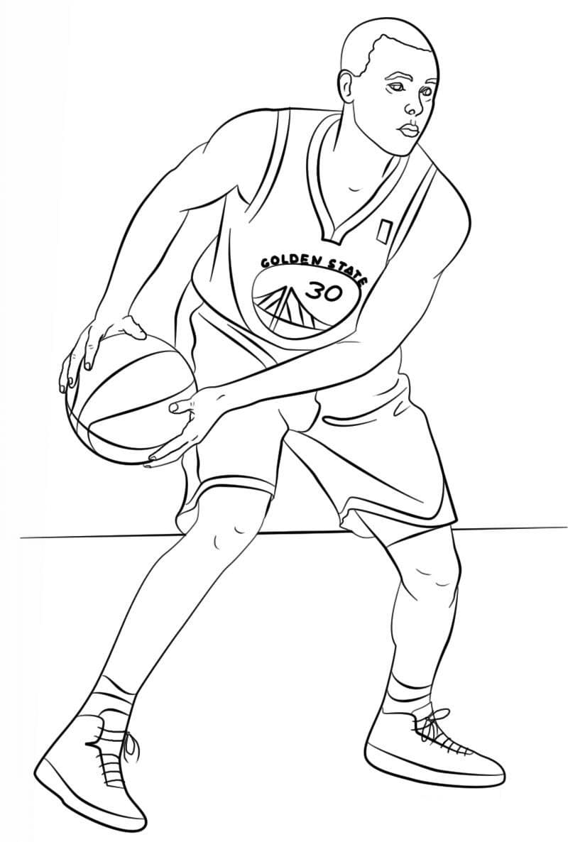 golden state warrior player coloring pages