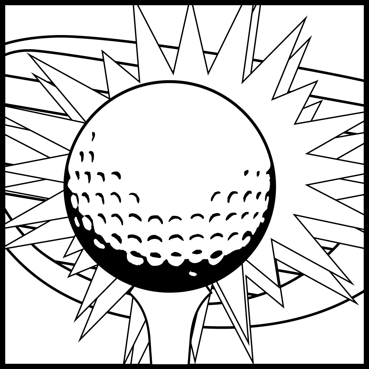 golf ball coloring pages